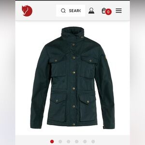 Fjällräven Navy Waxed Utility Heritage Jacket womens m